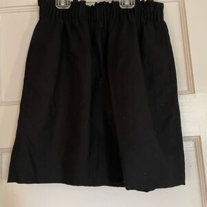 J. Crew Black Smocked Mini Skirt for Cocktail